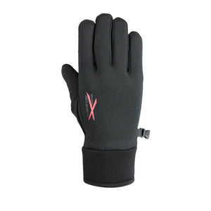 Seirus black glove with pink logo