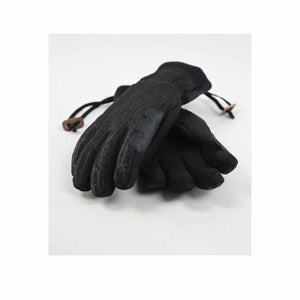 Seirus black insulated winter gloves with drawstring cuffs