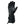 Black insulated winter glove with leather palm and extended cuff