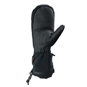 Seirus black leather winter mitten with extended cuff