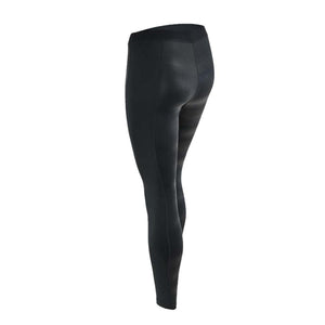 Seirus black athletic leggings with textured pattern