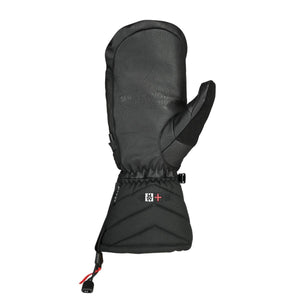 Seirus black leather mitten with adjustable wrist strap and extended cuff