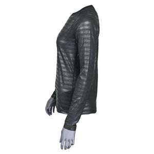 Seirus black long sleeve base layer shirt on a mannequin