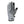 Seirus grey fleece glove with black wavy grip pattern on palm and black fingertip accents