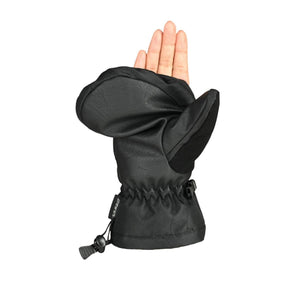 Seirus black convertible mitten with fingers exposed