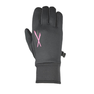 Seirus black glove with pink Xtreme logo