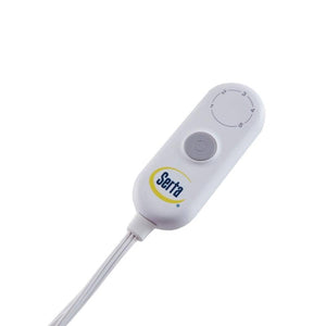 Serta white wired remote control with power button and five heat settings