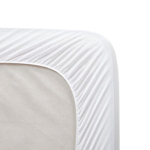 Serta white fitted mattress protector corner