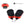 Two black and red heated insoles with USB charging ports visible
