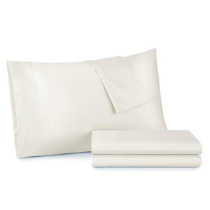 Shavel cream colored pillowcase and folded sheet set