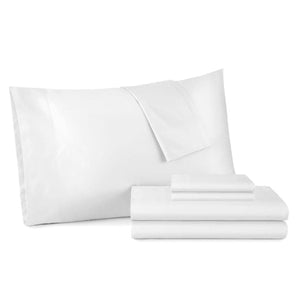 Shavel white sheet set with one pillowcase and folded flat and fitted sheets