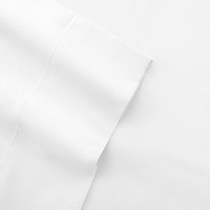 Shavel white cotton sheet corner detail