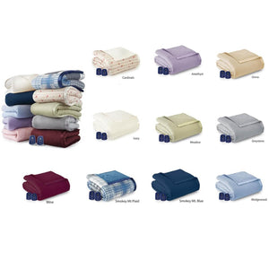 Shavel electric blankets in various colors and patterns with remote controls