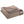 Folded brown fleece blanket with satin trim