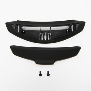 Shoei helmet chin vent replacement kit with two black plastic vent parts and two small screws