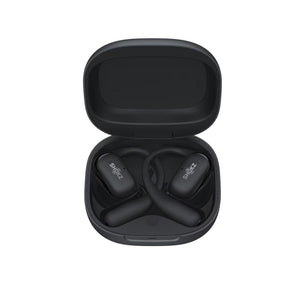 Shokz OpenFit earbuds in black charging case
