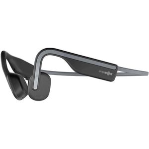 Shokz bone conduction headphones in black and grey