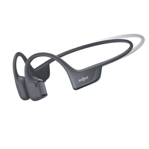 Shokz bone conduction headphones in grey with wraparound frame