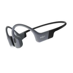 Shokz bone conduction headphones in grey