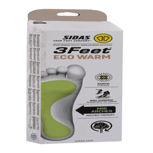 Sidas 3Feet Eco Warm mid arch insole retail packaging
