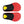 Sidas red and black insoles with yellow heel inserts