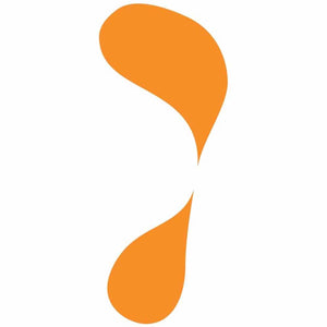 Orange abstract logo graphic