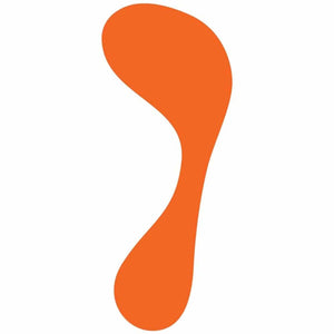 Sidas brand logo orange foot shape graphic