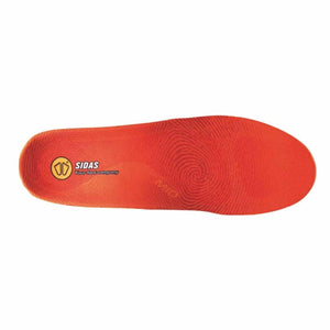 Sidas mid arch orange insole with textured pattern