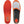 Top and bottom view of Sidas mid arch support insoles with orange fabric and black molded base