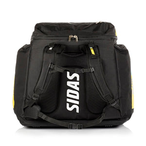 Black Sidas backpack with padded shoulder straps and mesh back panel