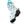 Sidas white ski boot with blue accents and black tread sole