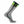 Grey Thermic heated sock with lime green cuff and black battery attachment points