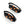 Sidas black rubber traction cleats with orange studs and adjustable straps
