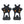 Sidas black rubber traction cleats with orange studs for left and right shoes