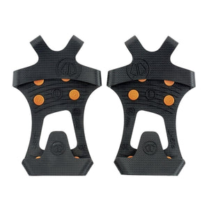 Sidas black rubber traction cleats with orange studs for left and right shoes