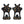 Pair of black rubber ice cleats with metal traction studs