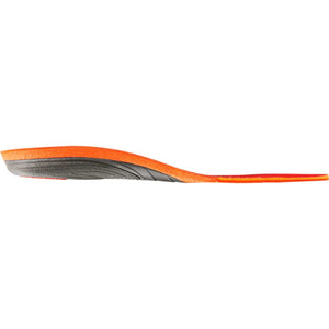 Side profile of a Sidas orange and grey foam shoe insole