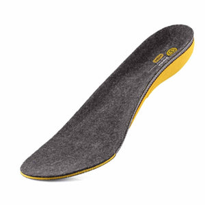 Sidas high arch grey felt insole with yellow base