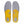 Pair of grey and yellow shoe insoles with textured surface and heel cushioning