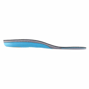 Side view of a Sidas blue and grey athletic shoe insole