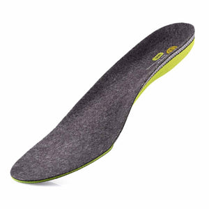 Sidas mid arch support insole with grey top cover and lime green base
