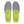 Pair of Sidas insoles with grey fabric tops and lime green structural bases