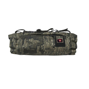 G Outdoors camo hand warmer muff with adjustable strap and zippered pocket