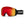 Smith ski goggles with black frame and red mirrored lens
