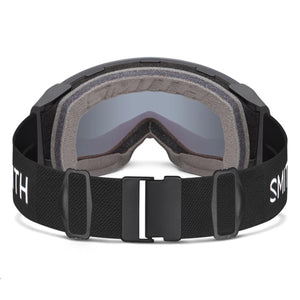 Smith Optics snow goggles with black strap and grey lens