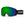 Smith Optics snow goggles with black frame and green mirrored lens