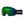 Smith snow goggles with black frame and green mirrored lens