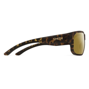 Smith Optics sunglasses with tortoise shell frame and gold lenses