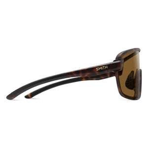 Smith Optics tortoise shell sunglasses side view with brown lenses