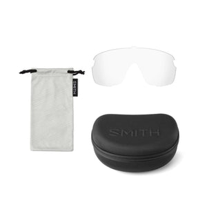 Smith Optics replacement clear lens with protective pouch and hard carrying case